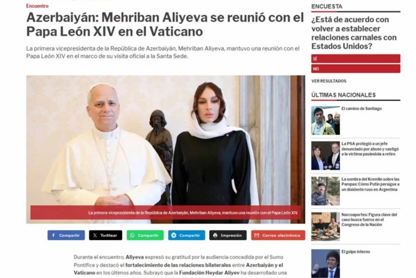 Mehriban Əliyevanın Vatikana səfəri dünya mediasının diqqət mərkəzində - FOTOLAR - Şəkil 1