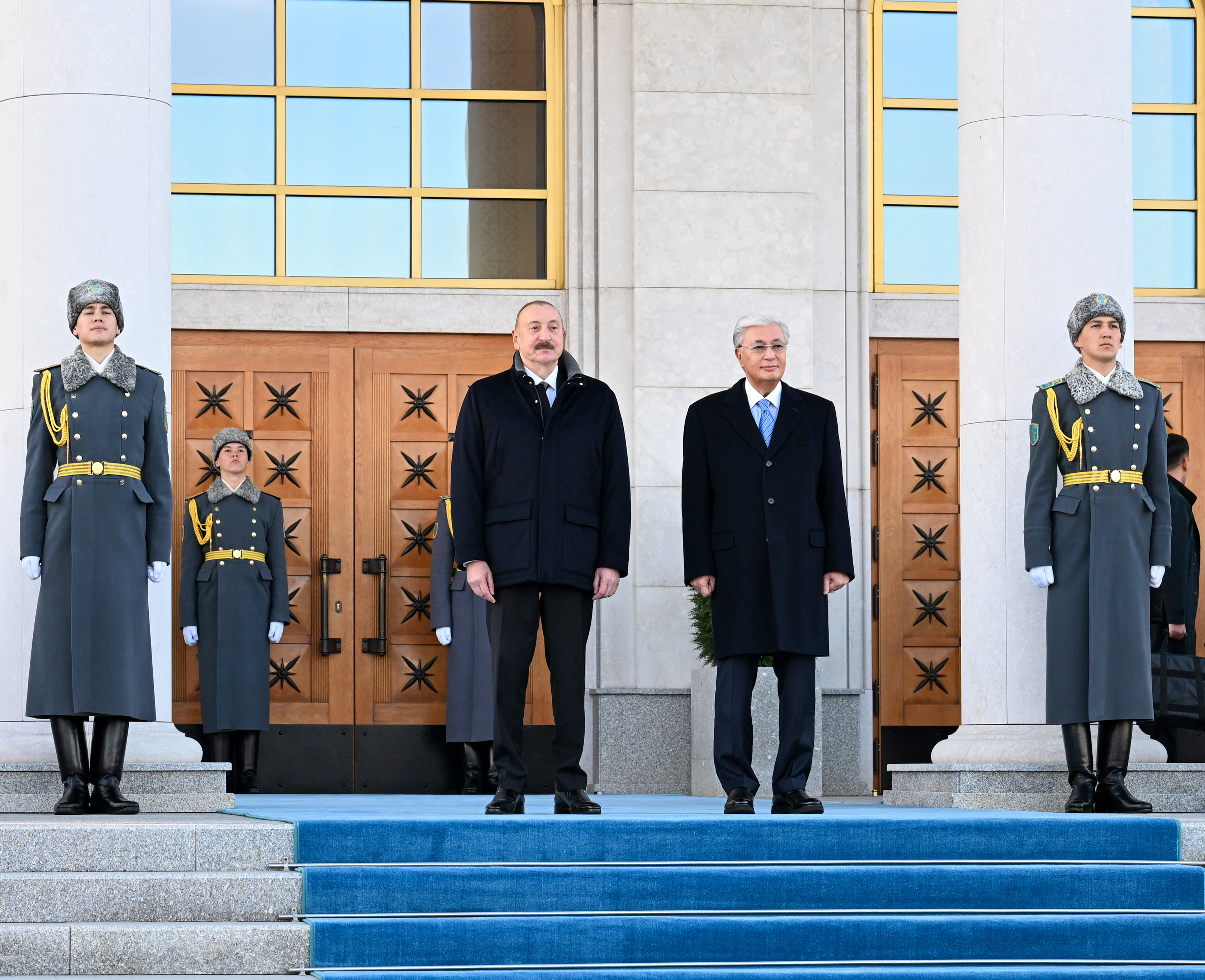 Azərbaycan Prezidenti İlham Əliyev Qazaxıstana dövlət səfərinə gəlib - Şəkil 9