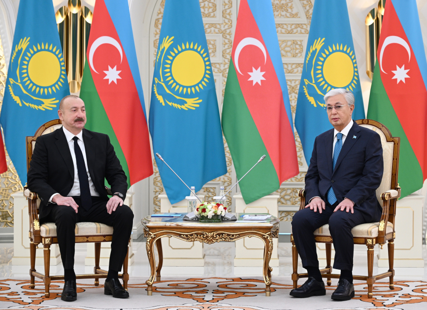 Astanada İlham Əliyev və Tokayev arasında təkbətək görüş olub - Şəkil 2