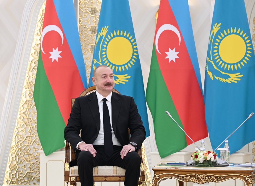 Astanada İlham Əliyev və Tokayev arasında təkbətək görüş olub - Şəkil 4