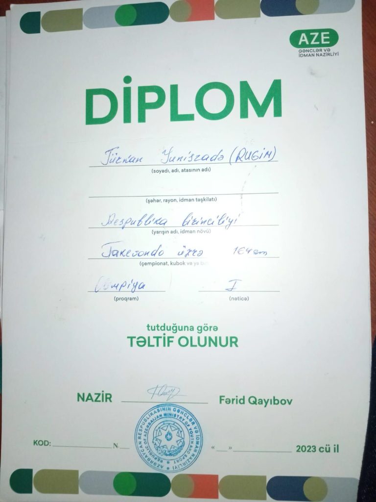 Yuniszadə Türkan – Azərbaycanın parlayan idman ulduzu - Şəkil 5
