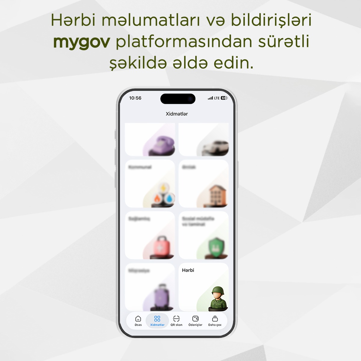 Vətəndaşlar artıq hərbi məlumatlarını “mygov” platforması üzərindən əldə edə bilərlər