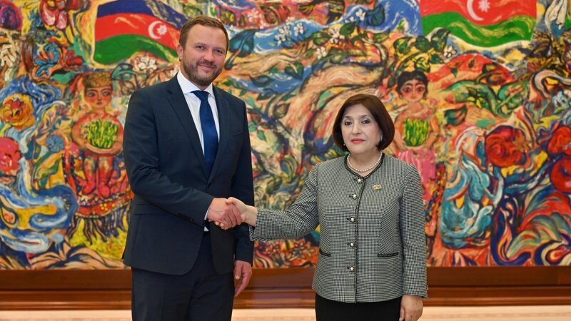 Sahibə Qafarova Estoniyanın xarici işlər naziri ilə görüşüb