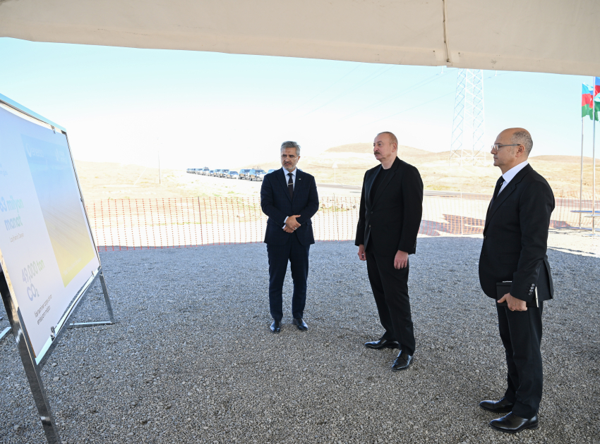 İlham Əliyev Cəbrayıl rayonunun Şahvəlli kəndində “Şəms” və “Üfüq” Günəş Elektrik stansiyalarının təməlini qoyub - Şəkil 4