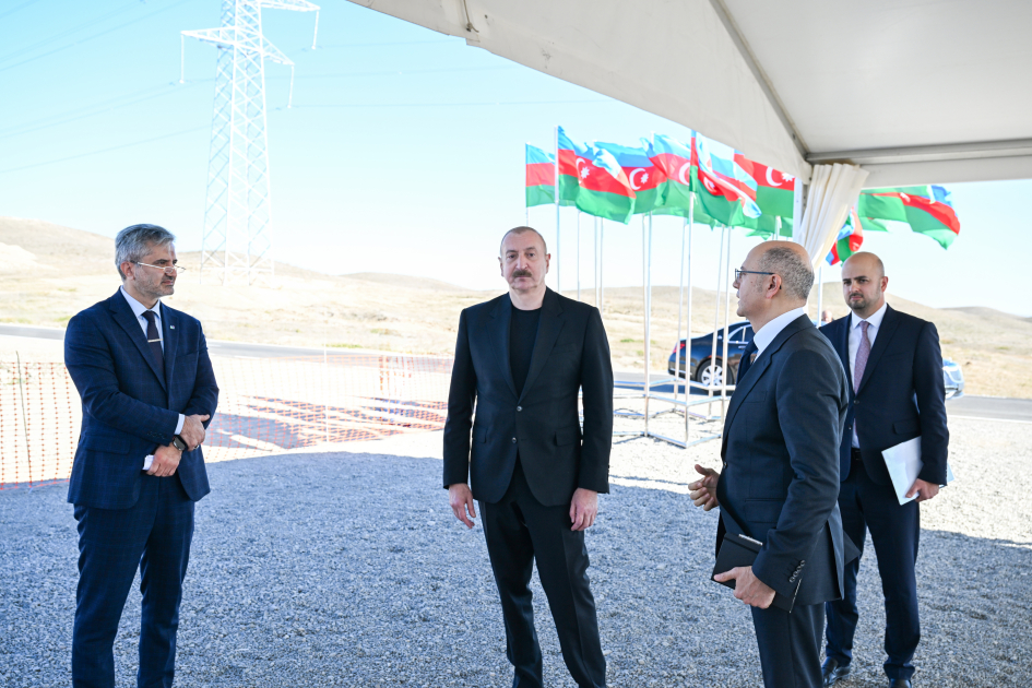 İlham Əliyev Cəbrayıl rayonunun Şahvəlli kəndində “Şəms” və “Üfüq” Günəş Elektrik stansiyalarının təməlini qoyub - Şəkil 8