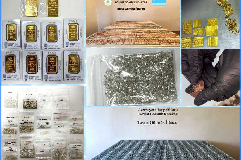 Azərbaycana qanunsuz yolla 1 300 karata yaxın qiymətli daşların gətirilməsinin qarşısı alınıb