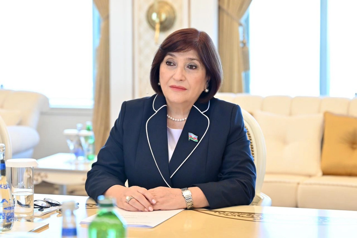Sahibə Qafarova Pakistan Senatının sədri ilə görüşüb - Fotolar - Şəkil 3