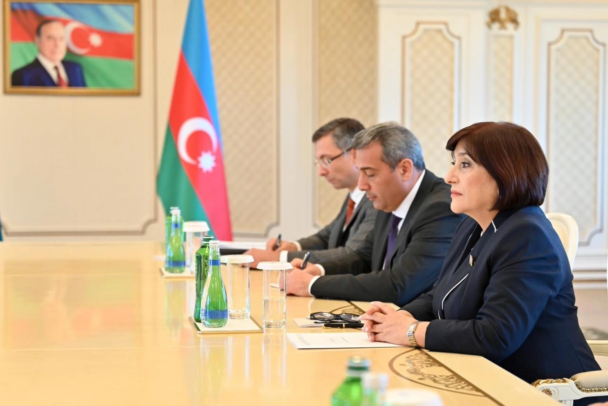 Sahibə Qafarova Pakistan Senatının sədri ilə görüşüb - Fotolar - Şəkil 4