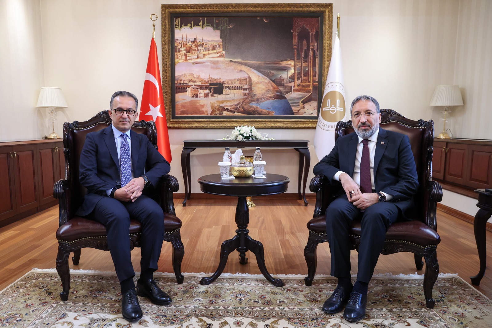 Dövlət Komitəsinin sədri Türkiyənin Diyanət İşləri İdarəsinin rəhbəri ilə görüşüb - Şəkil 1