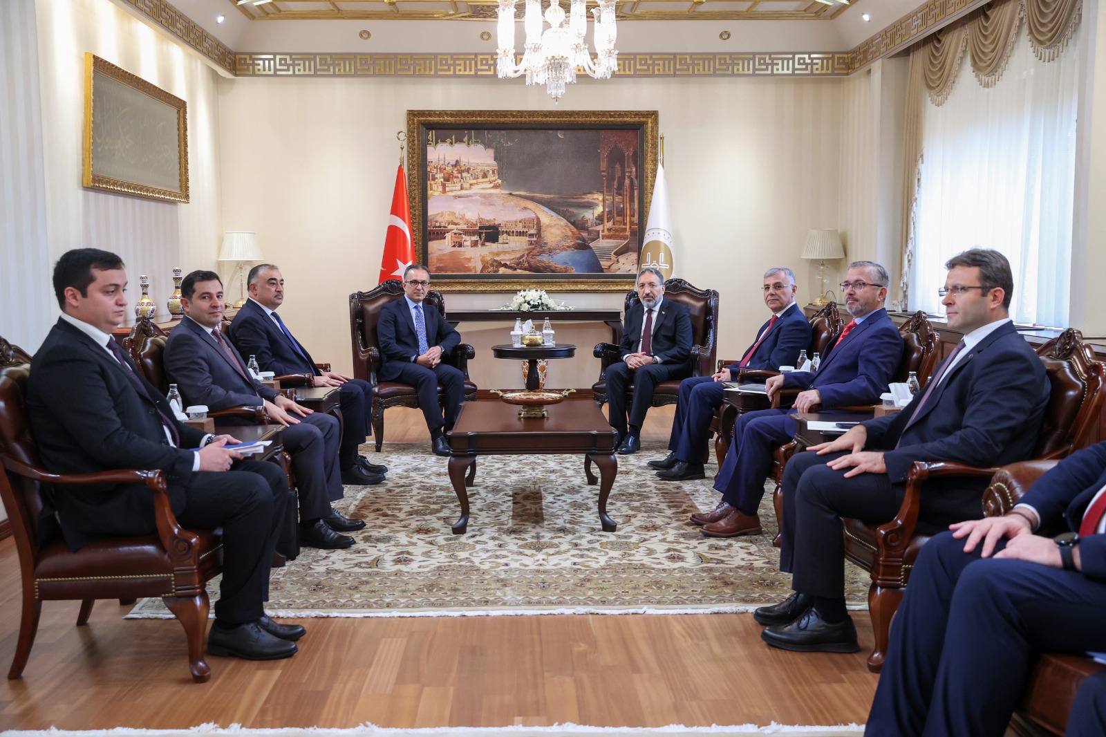 Dövlət Komitəsinin sədri Türkiyənin Diyanət İşləri İdarəsinin rəhbəri ilə görüşüb - Şəkil 2