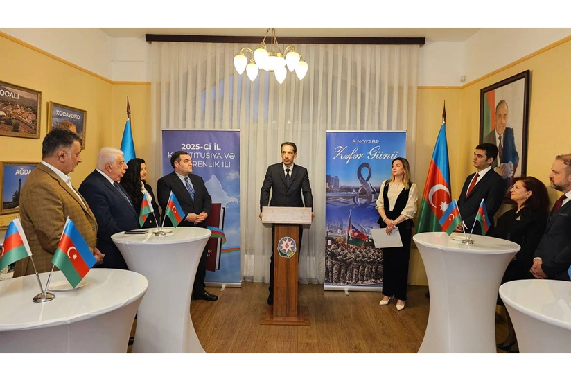 Sankt-Peterburqda Azərbaycanın Zəfər Günü qeyd olunub - Fotolar