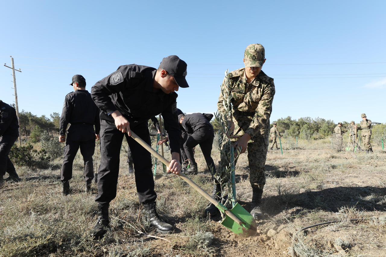8 Noyabr - Zəfər Günü ilə əlaqədar Daxili İşlər Nazirliyinin əməkdaşları növbəti ağacəkmə kampaniyası keçiriblər