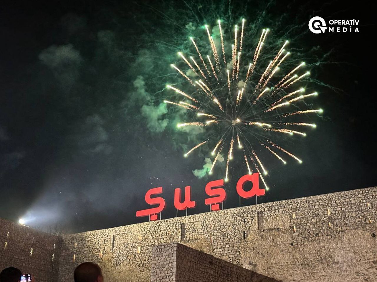 Şuşada atəşfəşanlıq olub - VİDEO