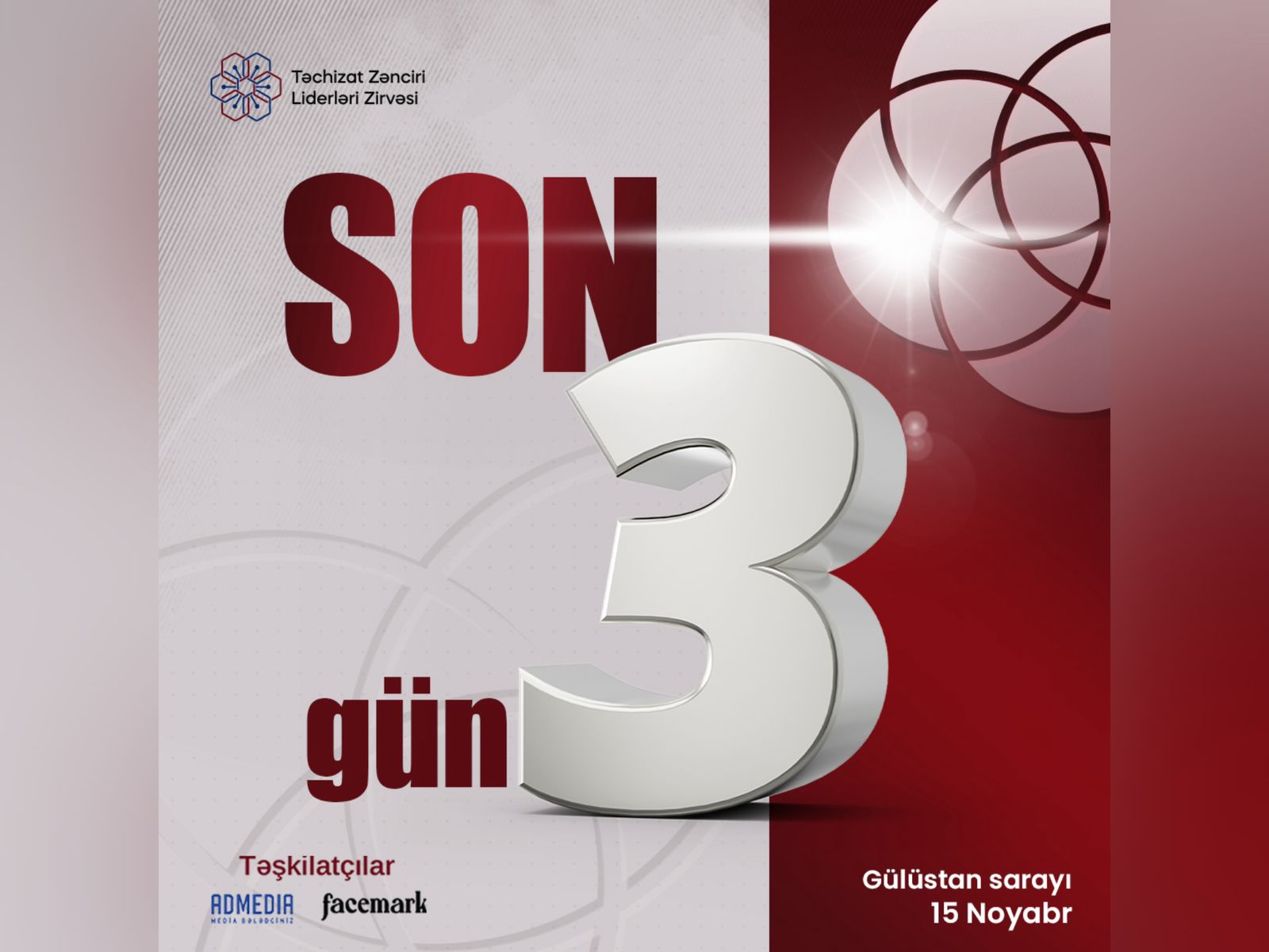 Ölkəmizdə II dəfə keçiriləcək Təchizat Zənciri Liderləri Zirvəsinə son 3 gün!