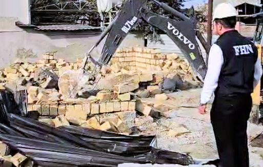 Masazır kəndi ərazisində qanunsuz tikili sökülüb